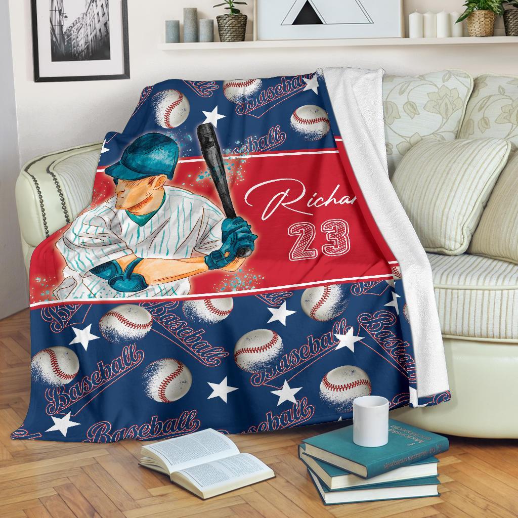 litzzy Personalized Baseball Balls Fleece Blanket - Lath2611202 Quilt Blanket   