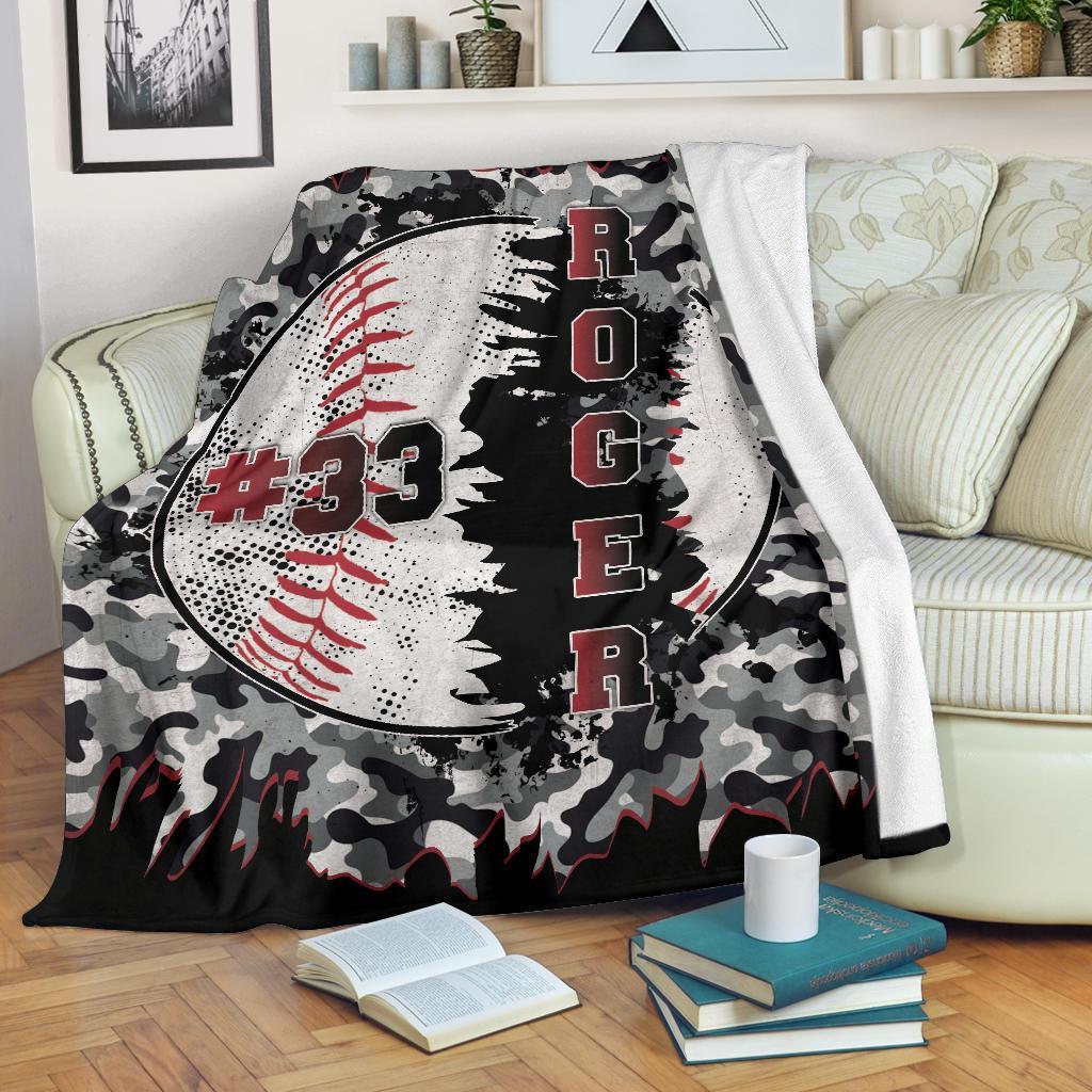 litzzy Personalized Sport Fleece Blanket - Lath0711203 Quilt Blanket BASEBALL 60 x 80 