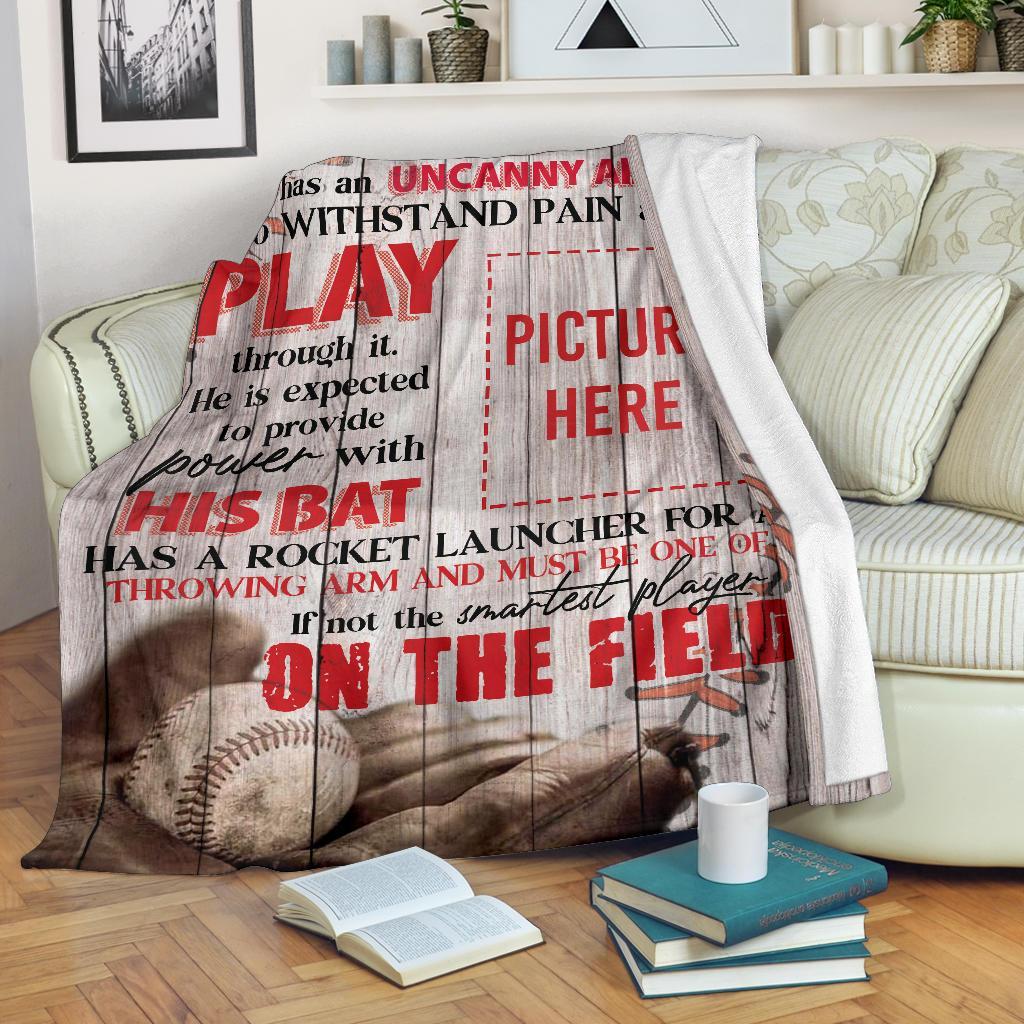 litzzy Personalized Baseball Catcher On The Field Fleece Blanket - Tlnh0312202 Quilt Blanket   