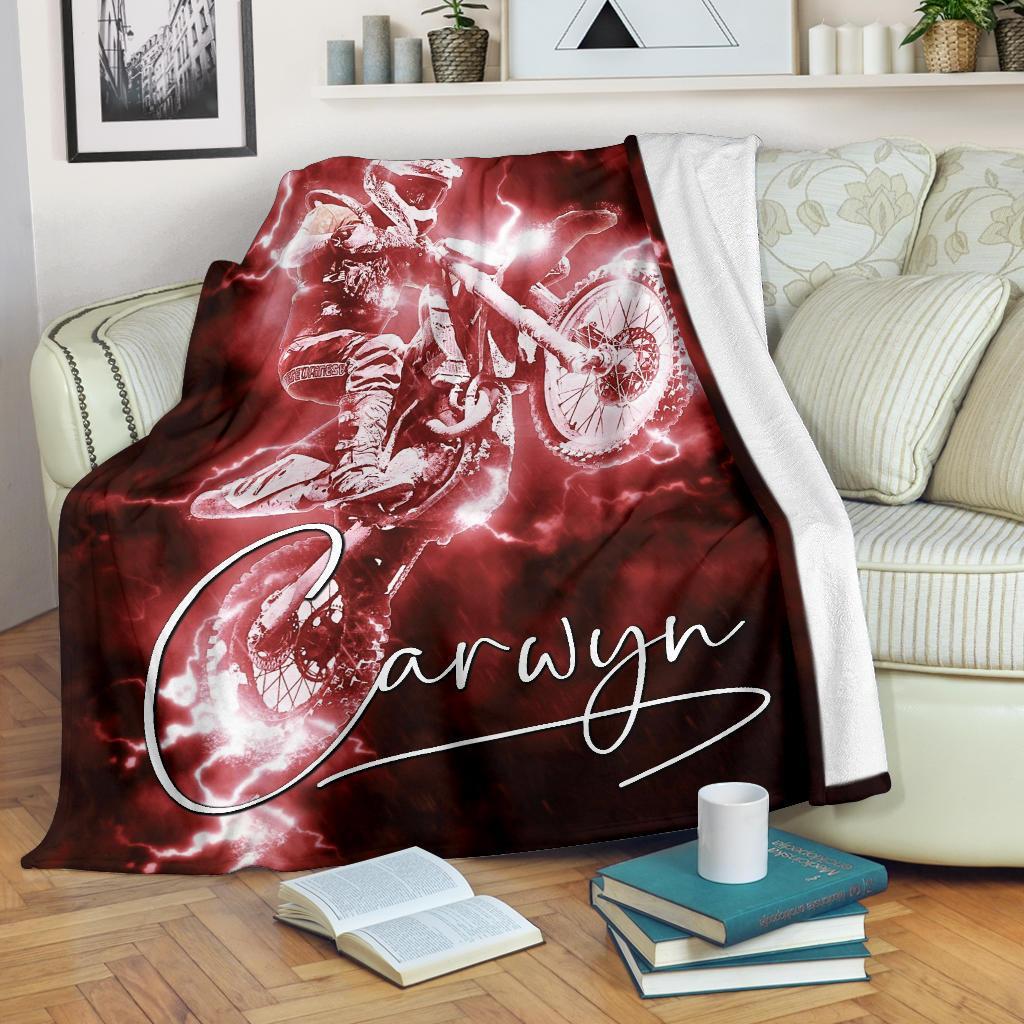 litzzy Personalized Motorcycle Fleece Blanket - Lath1311204 Quilt Blanket   