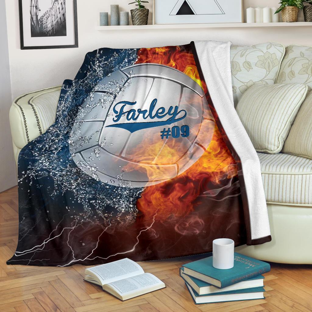 litzzy Personalized Sport Water Fire Fleece Blanket - Lath1611204 Quilt Blanket   