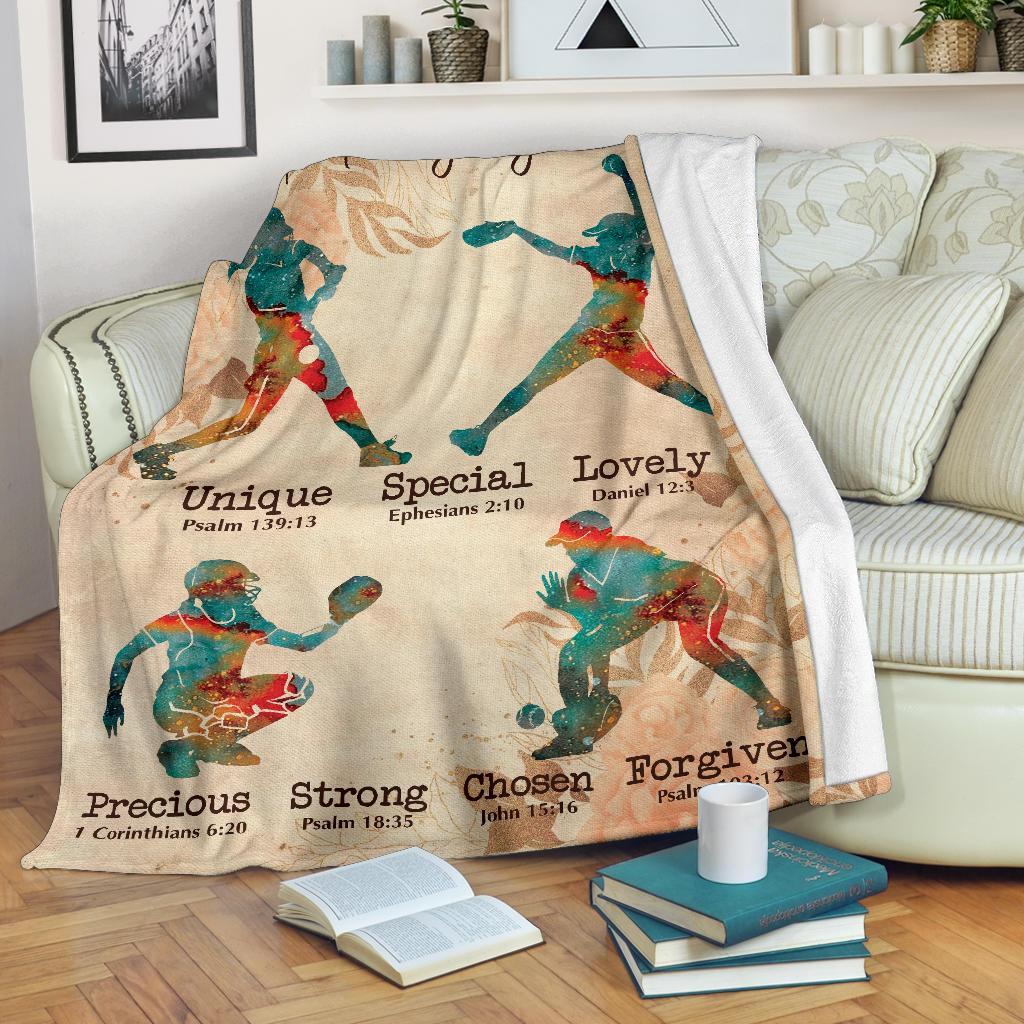 litzzy Softball Gd Says You Are Fleece Blanket - Tlno1711201 Quilt Blanket   