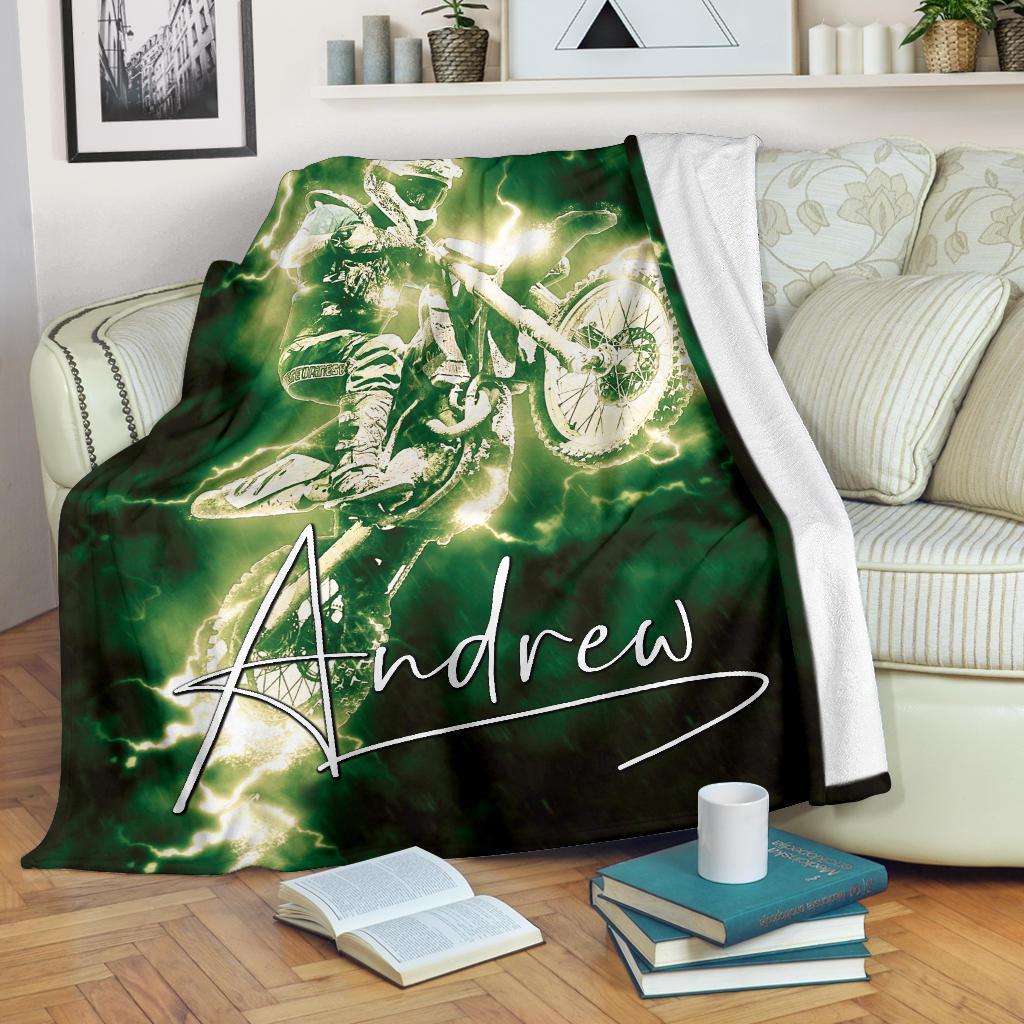 litzzy Personalized Motorcycle Fleece Blanket - Lath1311204 Quilt Blanket   