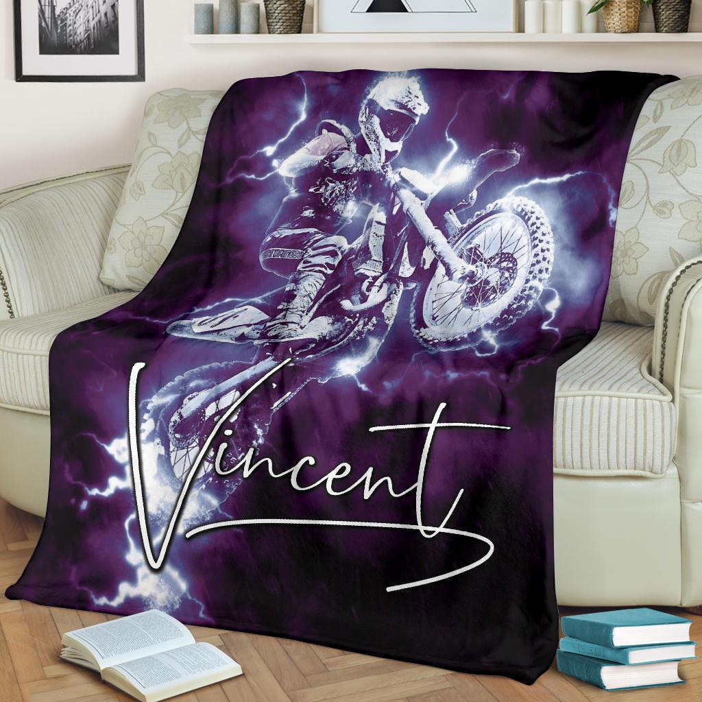litzzy Personalized Motorcycle Fleece Blanket - Lath1311204 Quilt Blanket   
