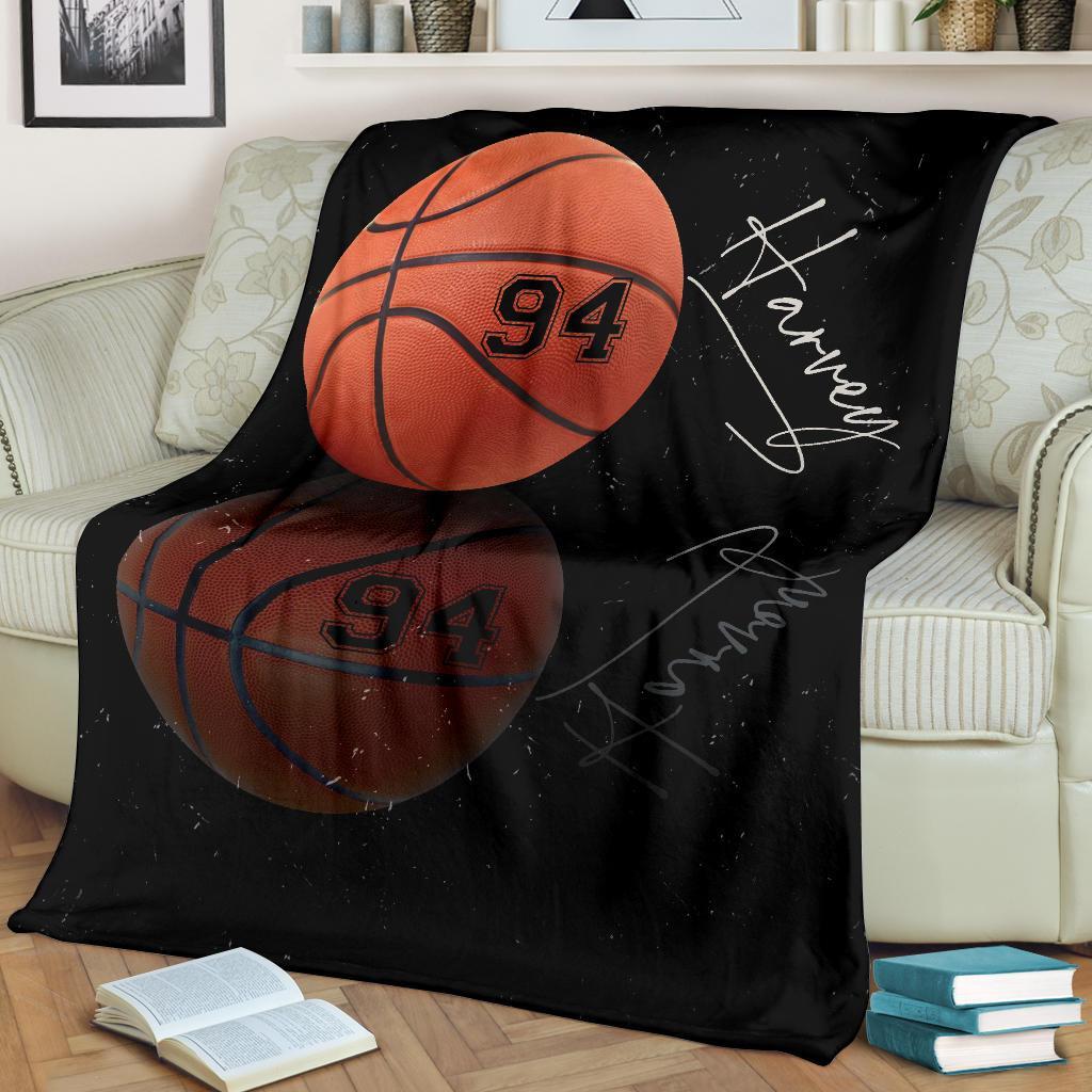litzzy Personalized Sport Reflection Fleece Blanket - Lath1611201 Quilt Blanket BASKETBALL 50 x 60 