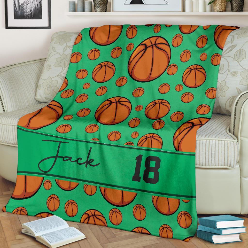 litzzy Personalized Basketball Collection Fleece Blanket - Tltm1211203 Quilt Blanket   