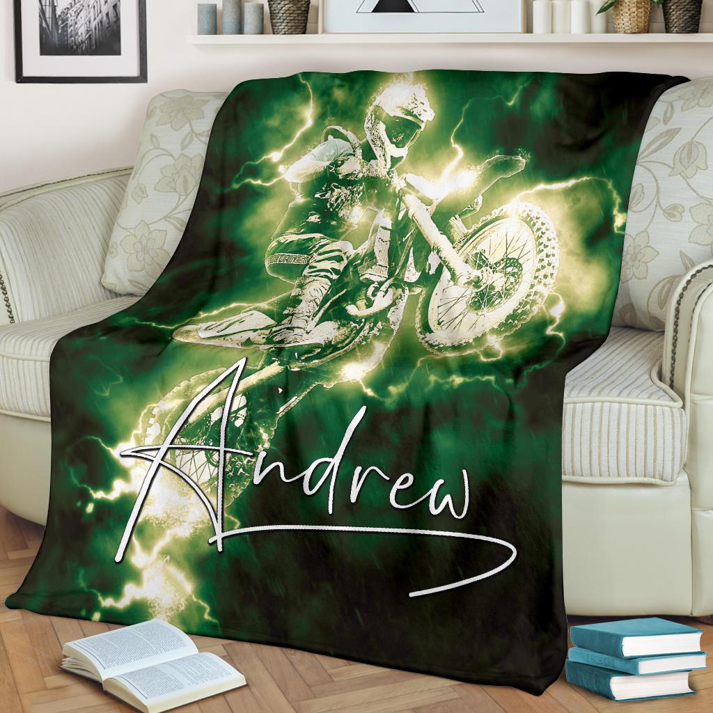 litzzy Personalized Motorcycle Fleece Blanket - Lath1311204 Quilt Blanket   