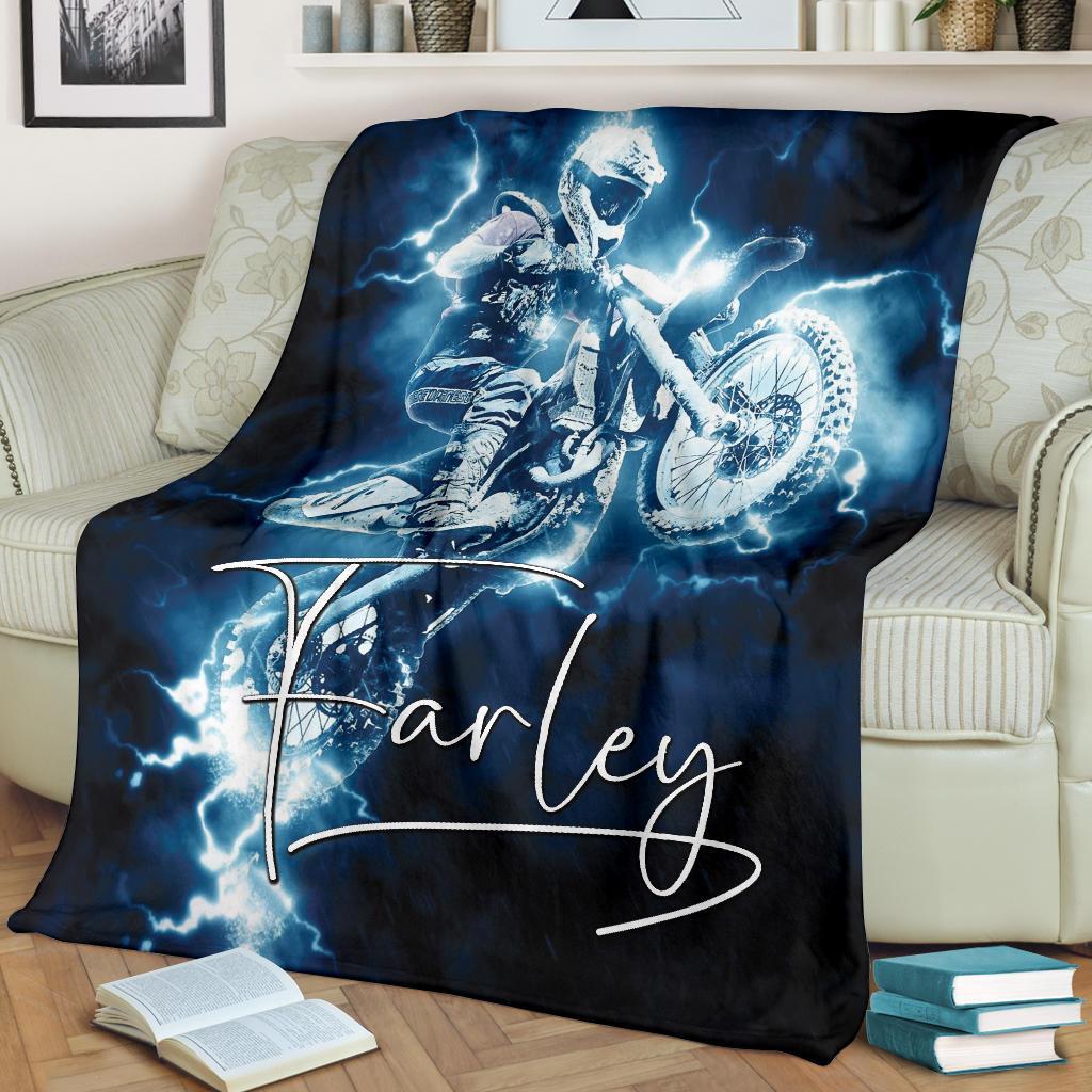 litzzy Personalized Motorcycle Fleece Blanket - Lath1311204 Quilt Blanket   