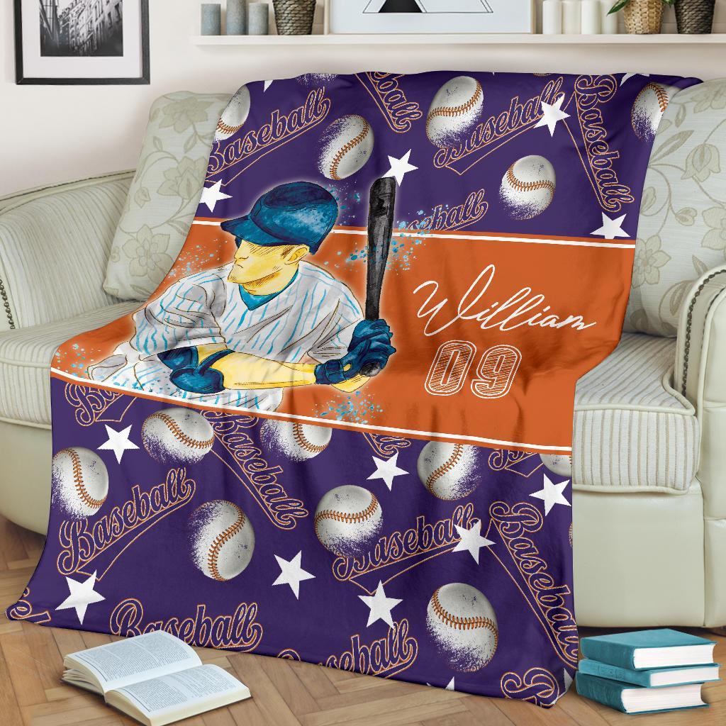 litzzy Personalized Baseball Balls Fleece Blanket - Lath2611202 Quilt Blanket   