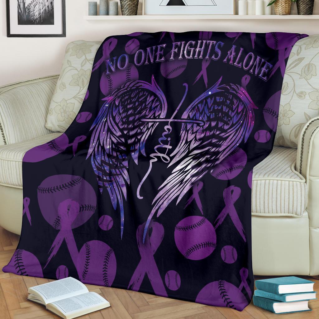 litzzy No One Fights Alone Ball Fleece Blanket - Lath3011203 Quilt Blanket   