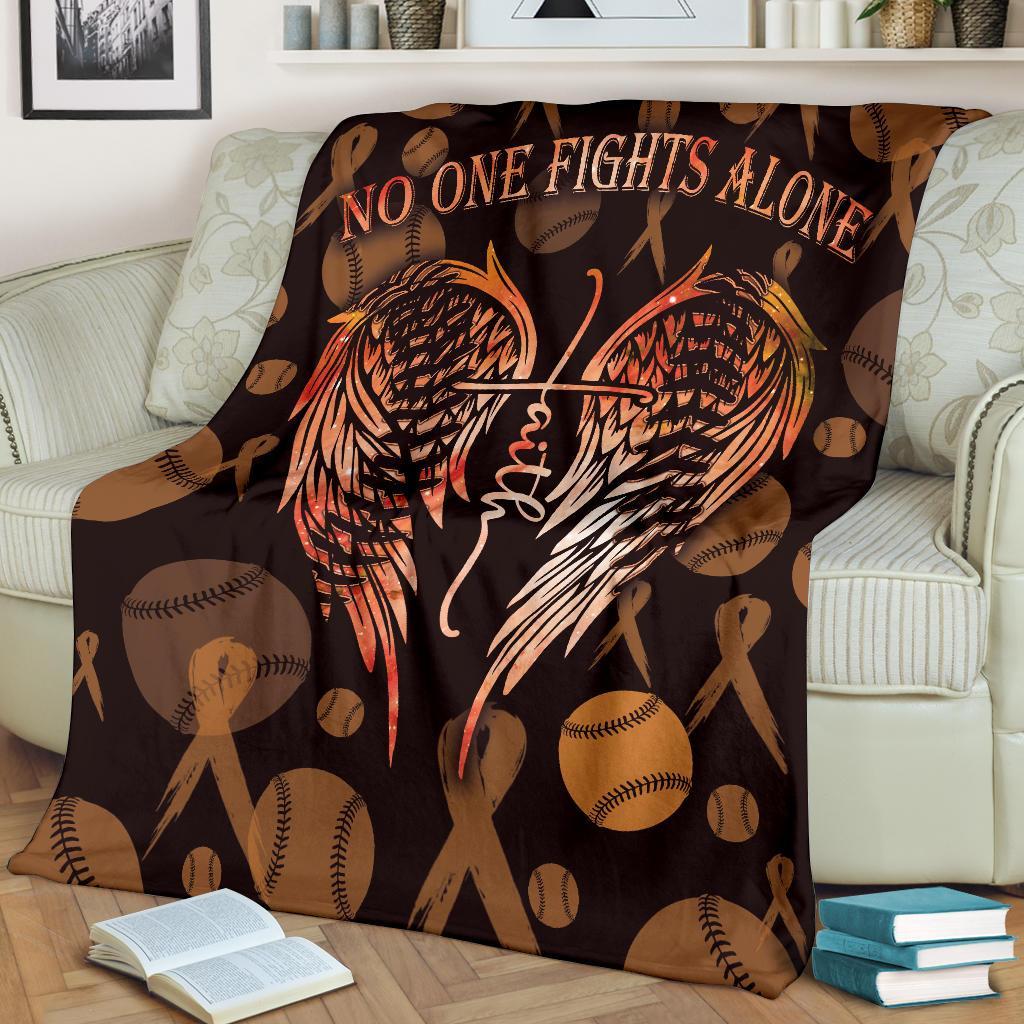 litzzy No One Fights Alone Ball Fleece Blanket - Lath3011203 Quilt Blanket   