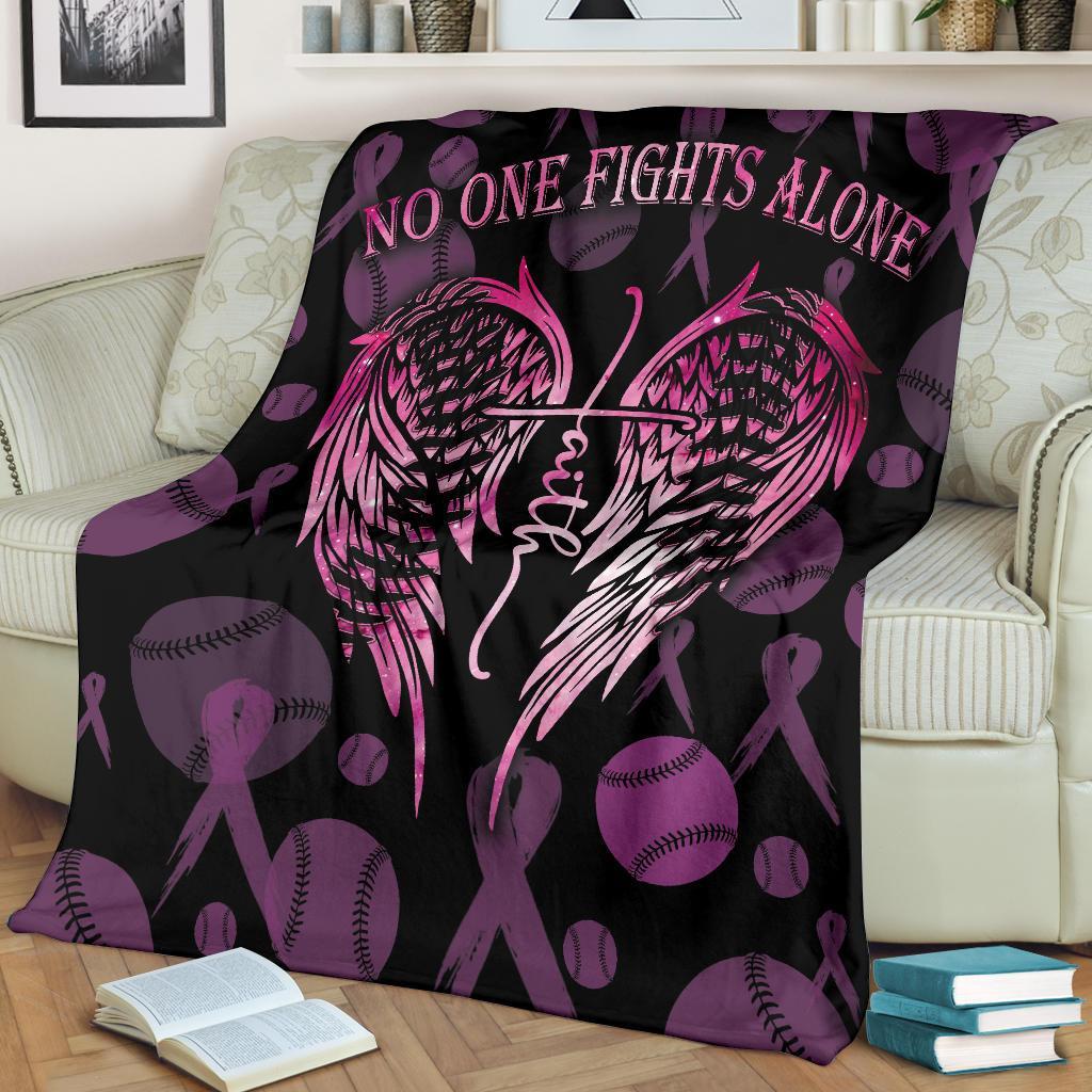 litzzy No One Fights Alone Ball Fleece Blanket - Lath3011203 Quilt Blanket   