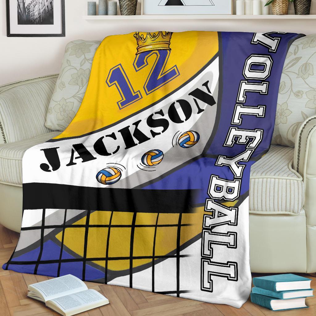 litzzy Personalized Volleyball Fleece Blanket - Laci0112201 Quilt Blanket   
