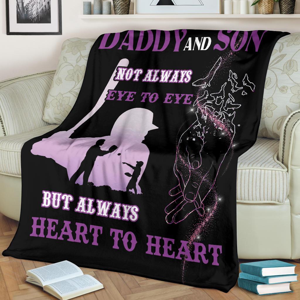 litzzy Baseball Daddy And Son Fleece Blanket - Laci071220 Quilt Blanket   