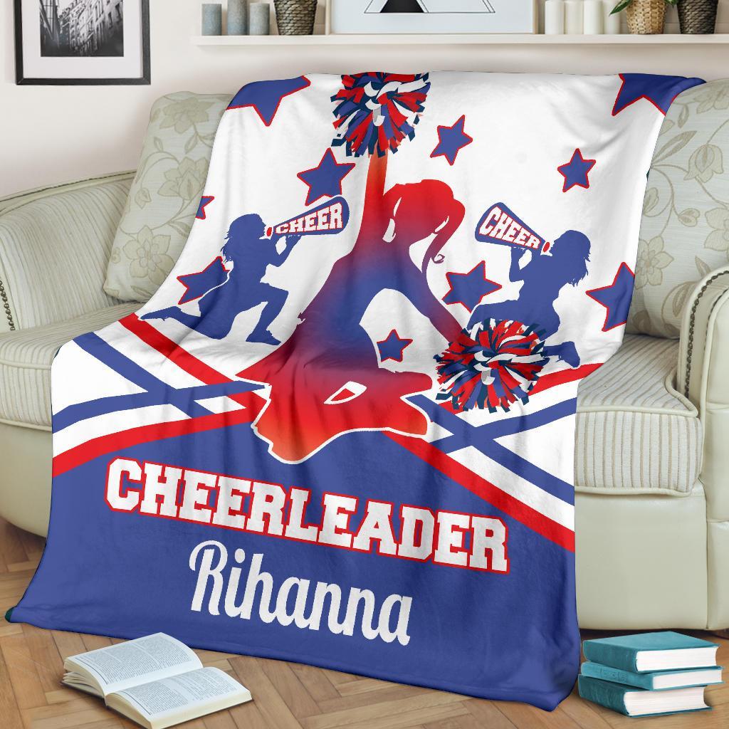 litzzy Personalized Cheerleader Colorful Fleece Blanket - Latg2011201 Quilt Blanket   