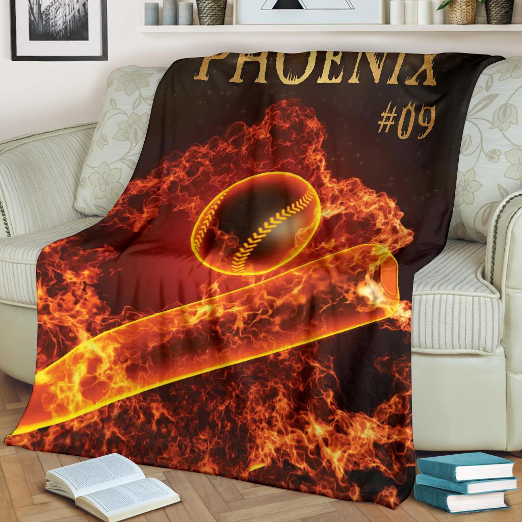 litzzy Personalized Fire Ball Fleece Blanket - Lath2311204 Quilt Blanket   