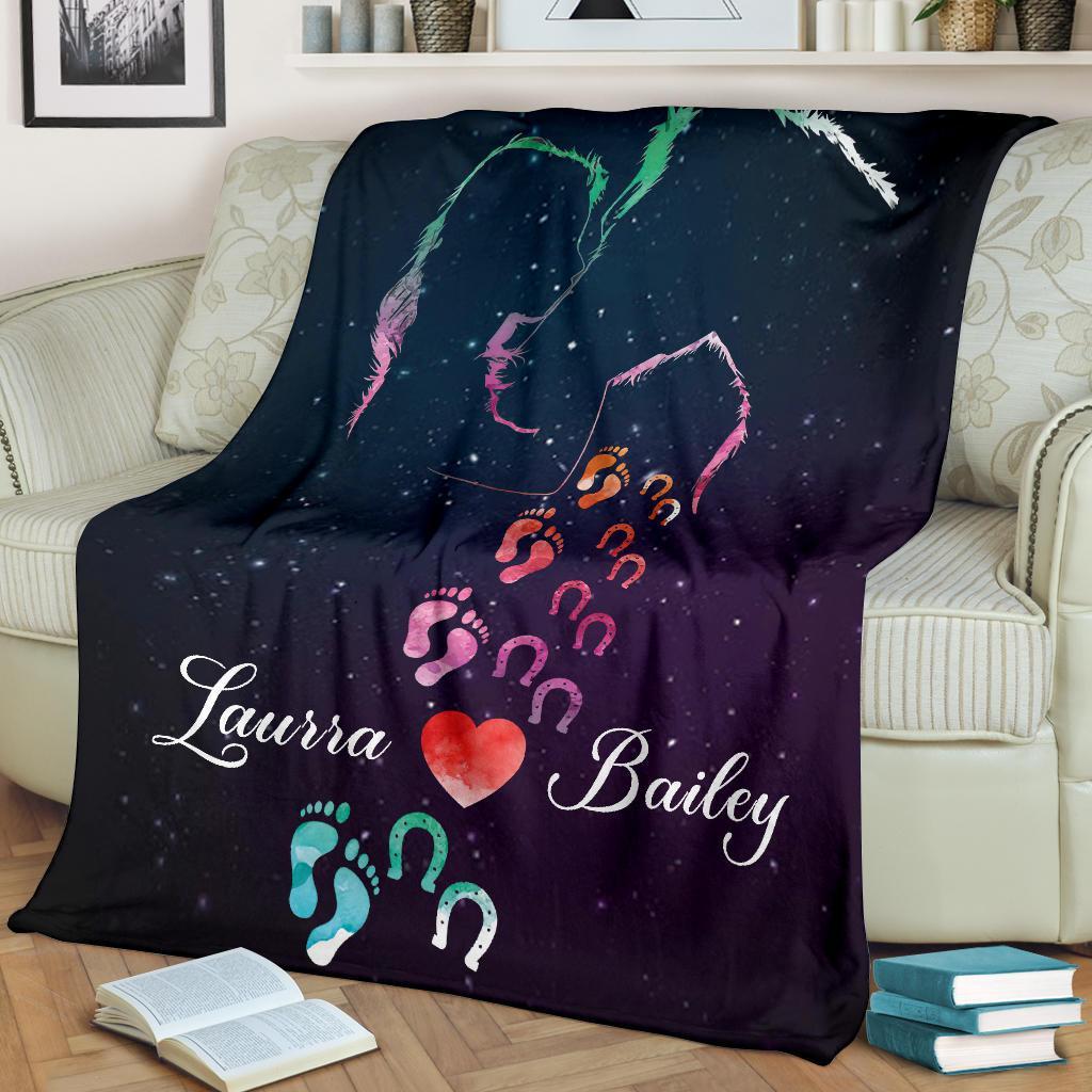 litzzy Personalized Horse Fleece Blanket - Tlnb1611201 Quilt Blanket   