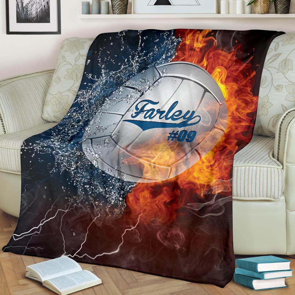 litzzy Personalized Sport Water Fire Fleece Blanket - Lath1611204 Quilt Blanket VOLLEYBALL 60 x 80 