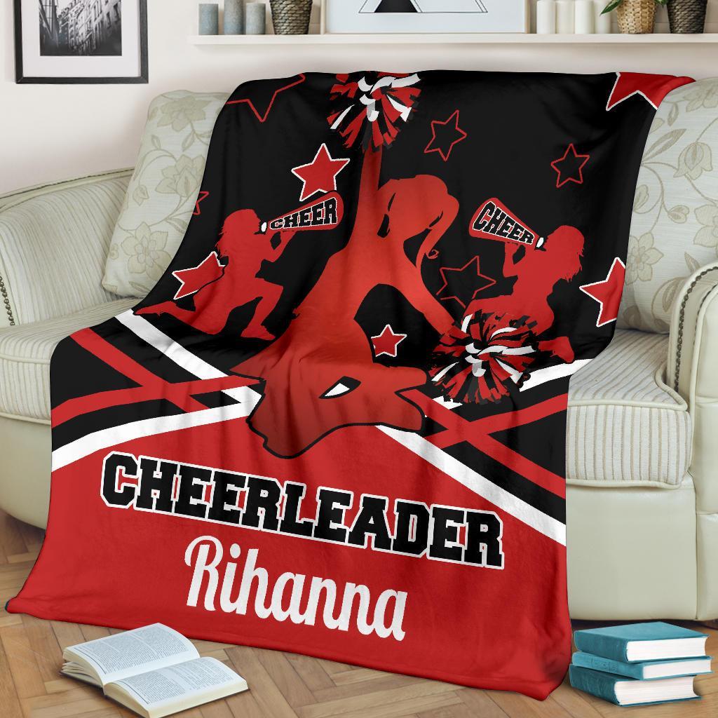 litzzy Personalized Cheerleader Colorful Fleece Blanket - Latg2011201 Quilt Blanket   