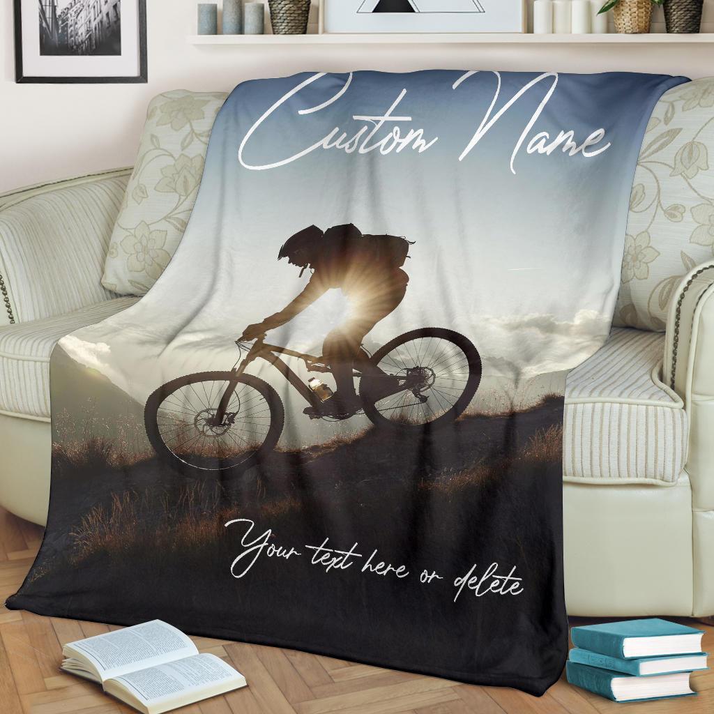 litzzy Personalized Cycling Fleece Blanket - Lath0212203 Quilt Blanket   