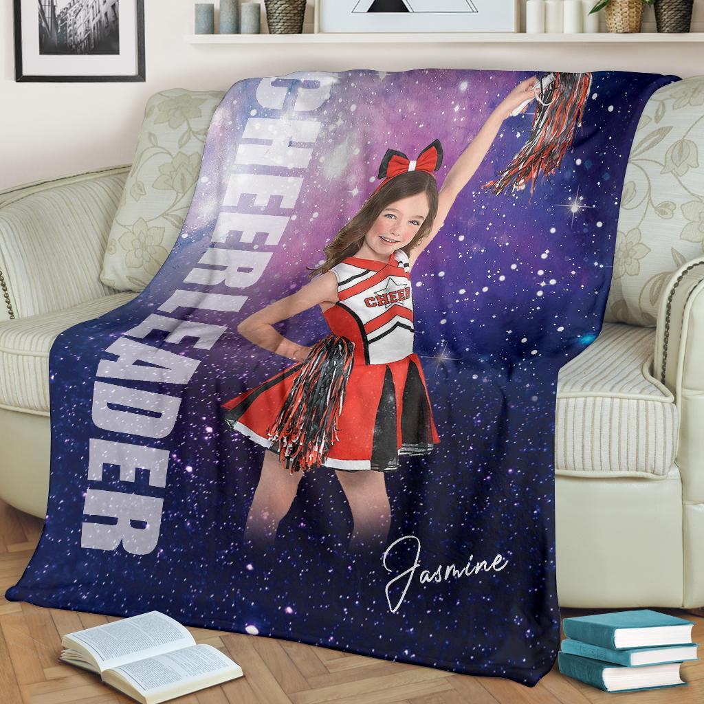 litzzy Personalized Sport Galaxy Fleece Blanket - Lath1011202 Quilt Blanket CHEERLEADER 60 x 80 