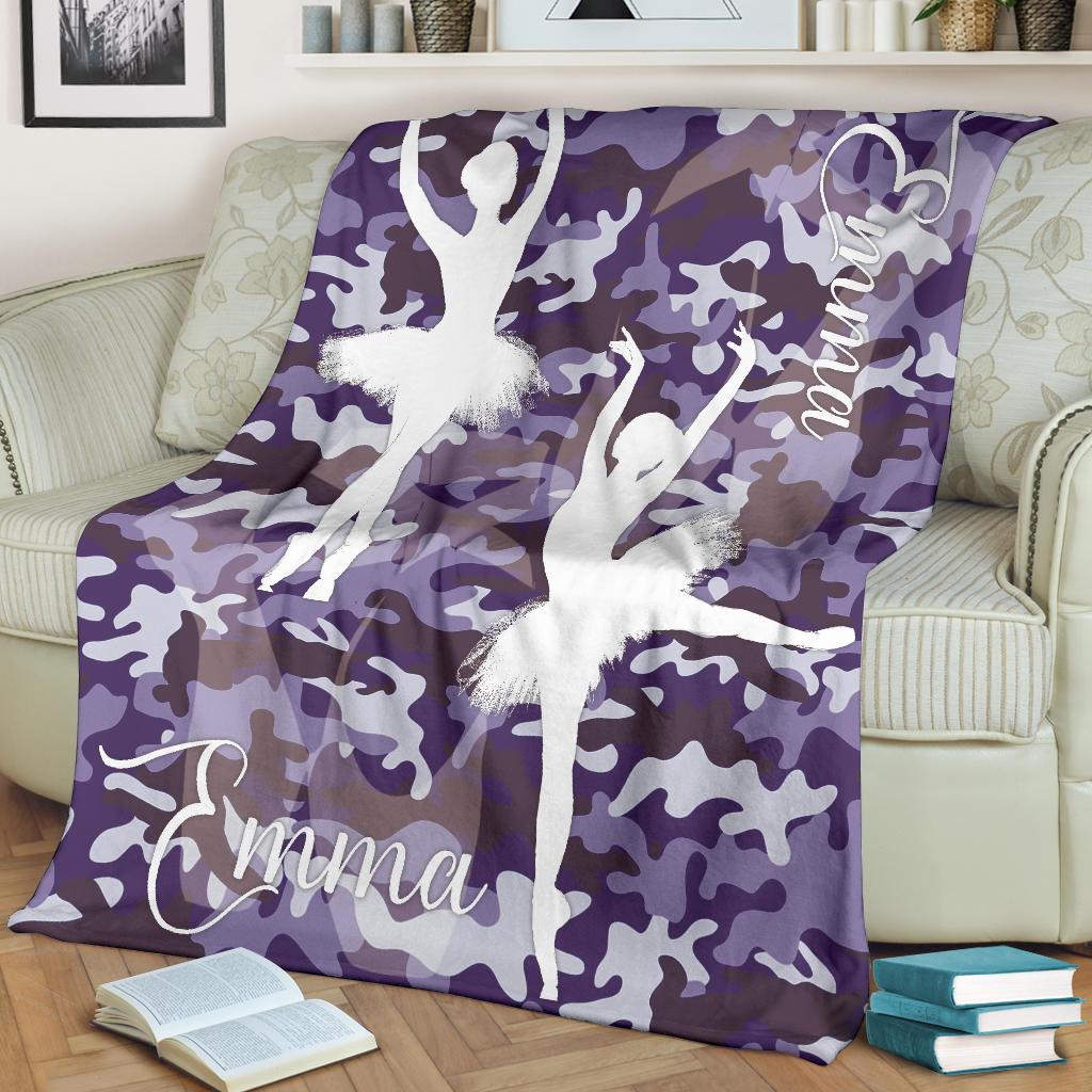 litzzy Personalized Ballet Fleece Blanket - Latg2311201 Quilt Blanket   