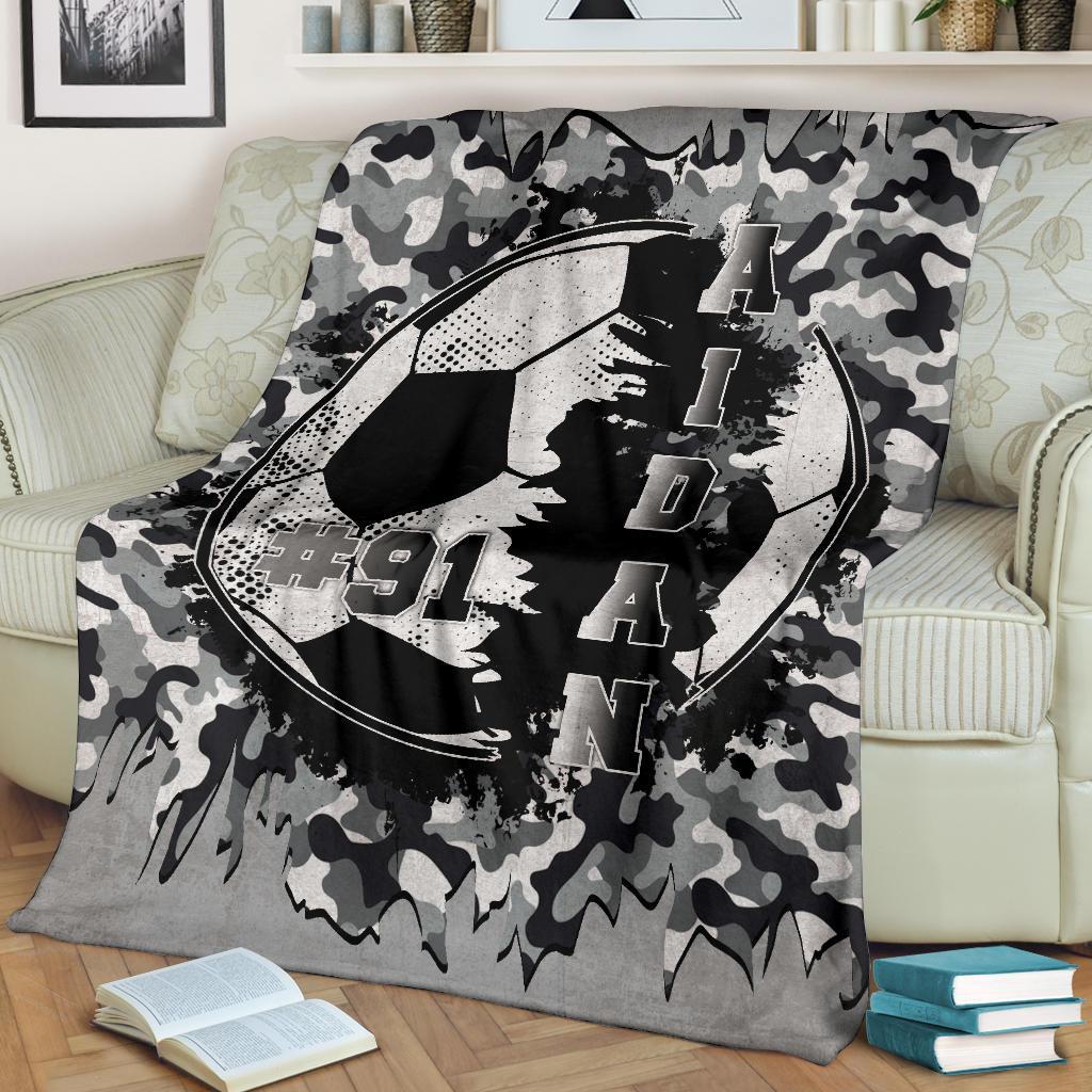 litzzy Personalized Sport Fleece Blanket - Lath0711203 Quilt Blanket SOCCER 60 x 80 