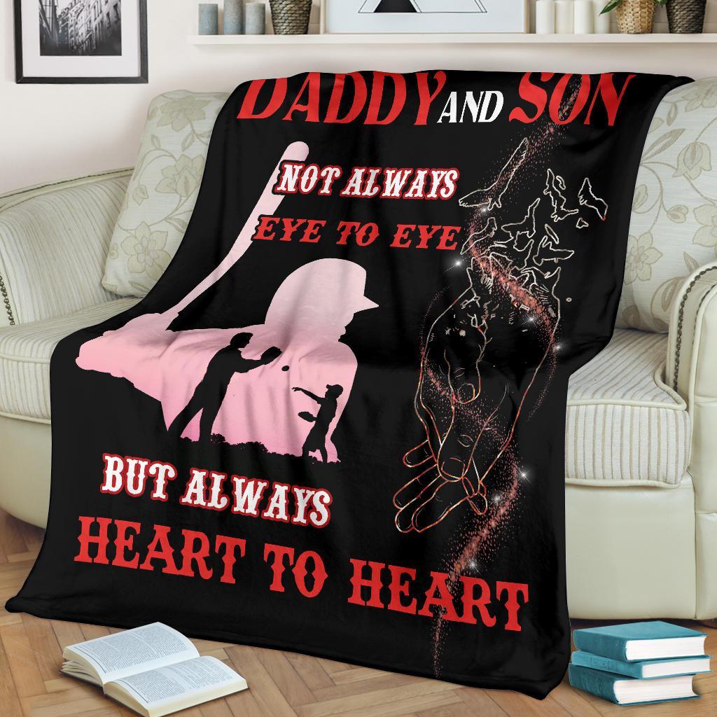 litzzy Baseball Daddy And Son Fleece Blanket - Laci071220 Quilt Blanket   