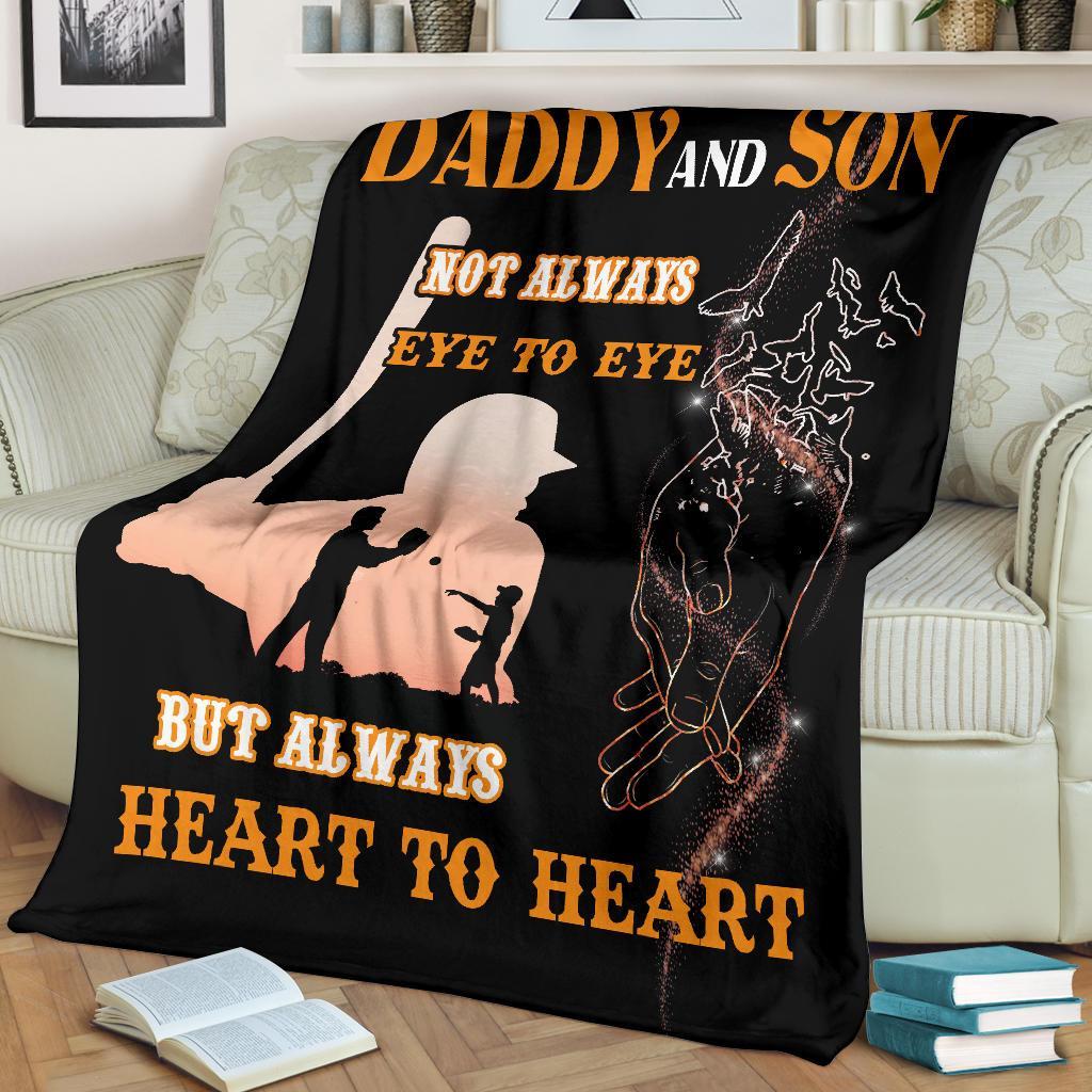 litzzy Baseball Daddy And Son Fleece Blanket - Laci071220 Quilt Blanket   