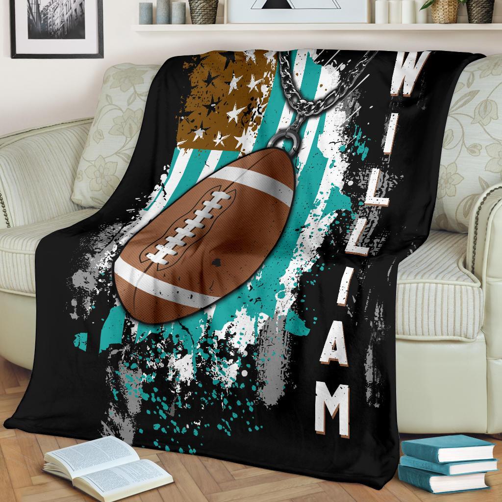 litzzy Personalized Sport Us Flag Fleece Blanket - Lath1011201 Quilt Blanket   