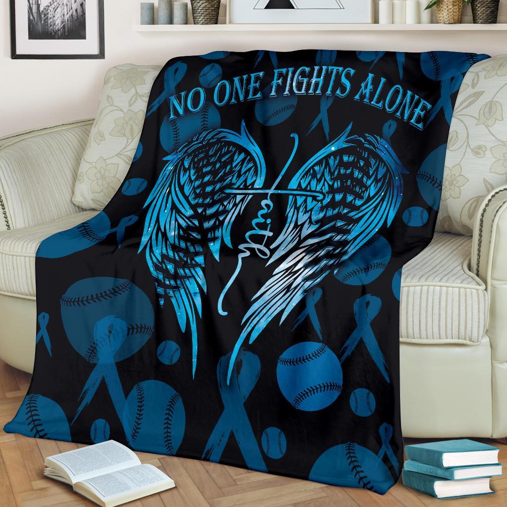 litzzy No One Fights Alone Ball Fleece Blanket - Lath3011203 Quilt Blanket   