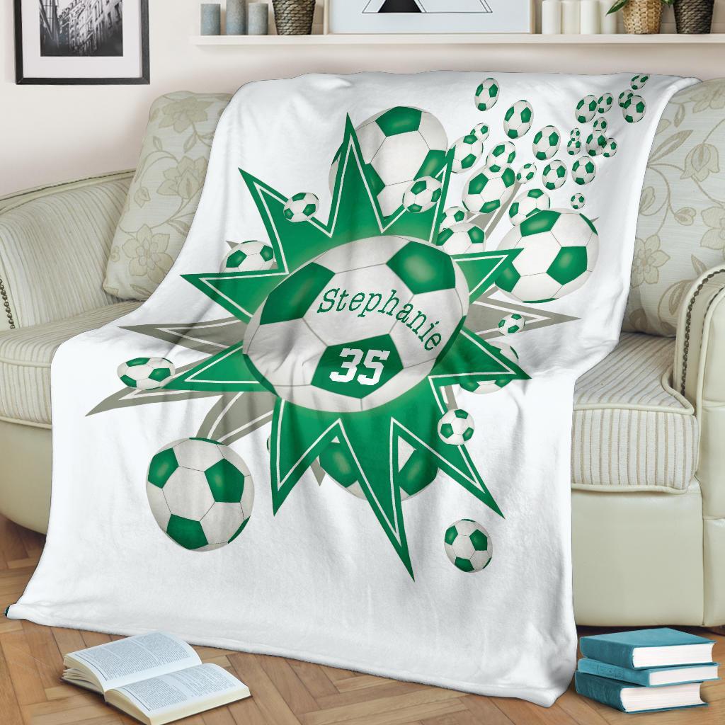 litzzy Personalized Soccer Blowout Fleece Blanket - Tltm2411202 Quilt Blanket   