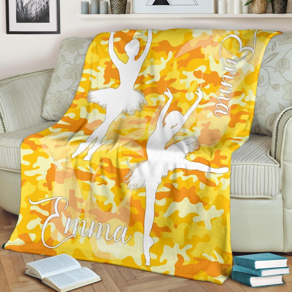 litzzy Personalized Ballet Fleece Blanket - Latg2311201 Quilt Blanket   