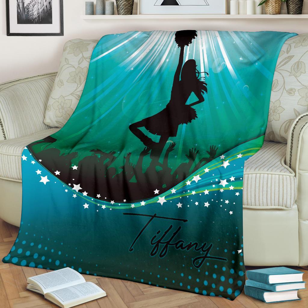 litzzy Personalized Cheerleader Fleece Blanket - Lath1911202Ki Quilt Blanket TEAL 50 X 60 