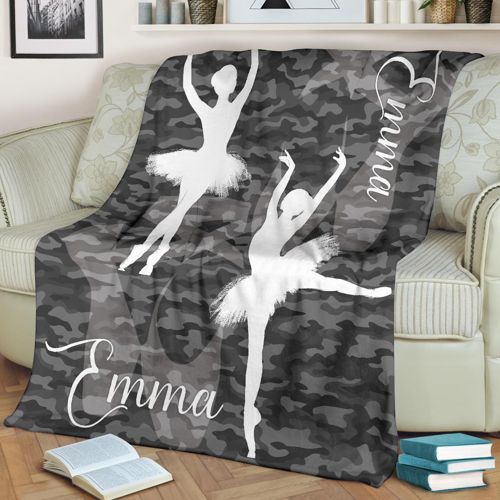 litzzy Personalized Ballet Fleece Blanket - Latg2311201 Quilt Blanket   