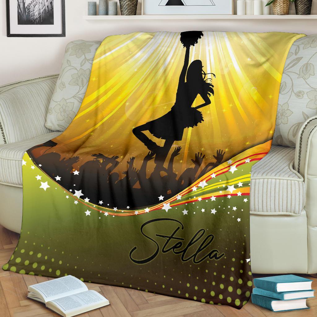 litzzy Personalized Cheerleader Fleece Blanket - Lath1911202Ki Quilt Blanket   