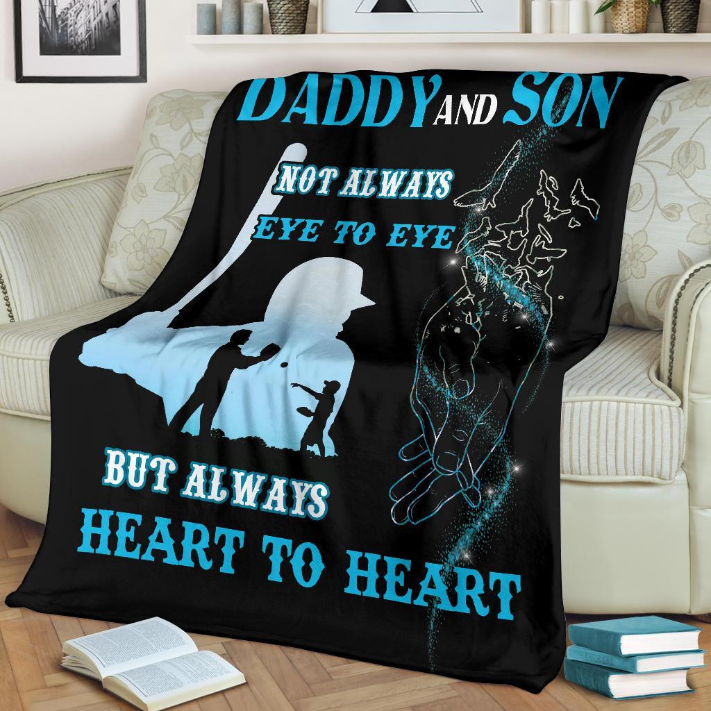 litzzy Baseball Daddy And Son Fleece Blanket - Laci071220 Quilt Blanket   