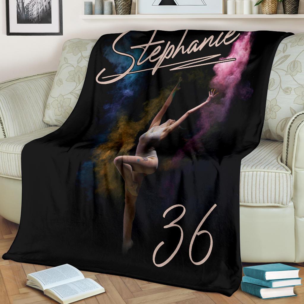 litzzy Personalized Gymnastic Colorful Fleece Blanket - Nh1311202Ki Quilt Blanket   