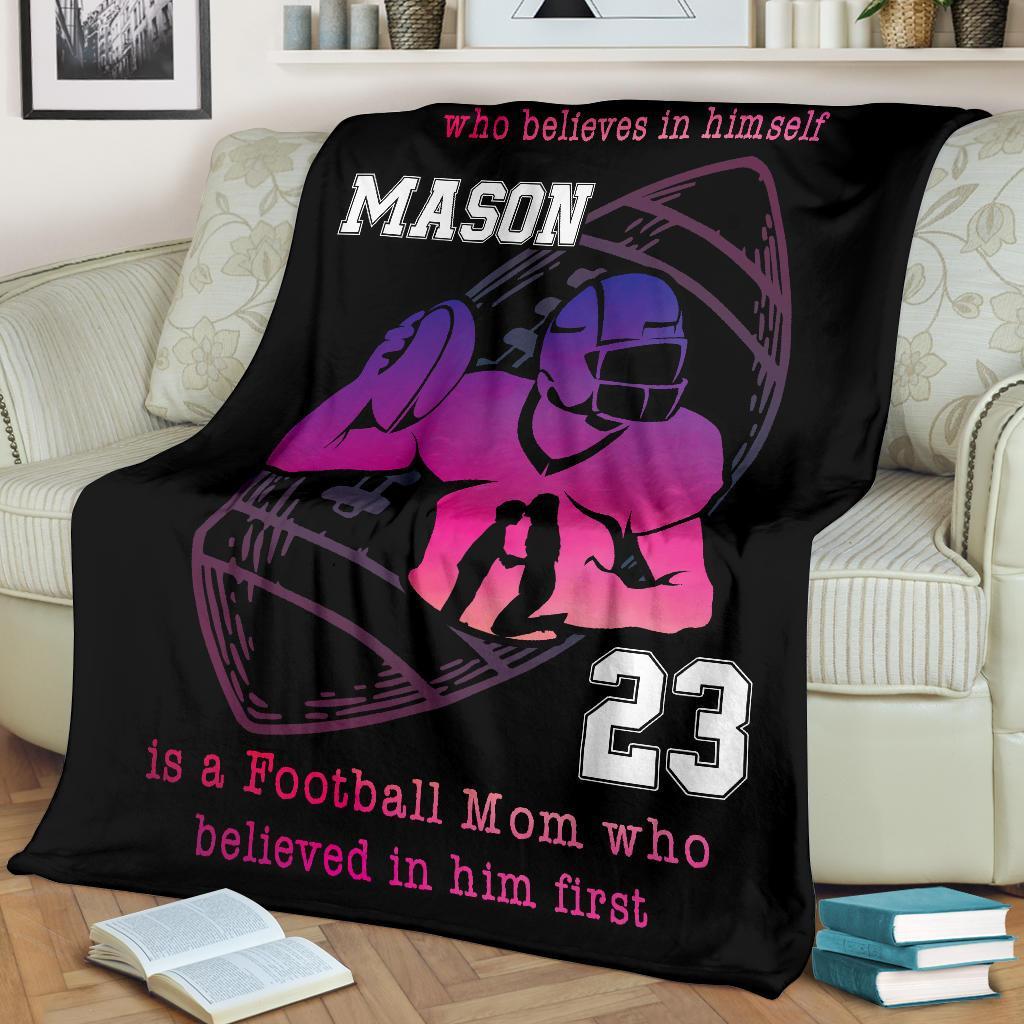 litzzy Personalized Behind Every Football Player Fleece Blanket - Tlty1311202Ki Quilt Blanket   