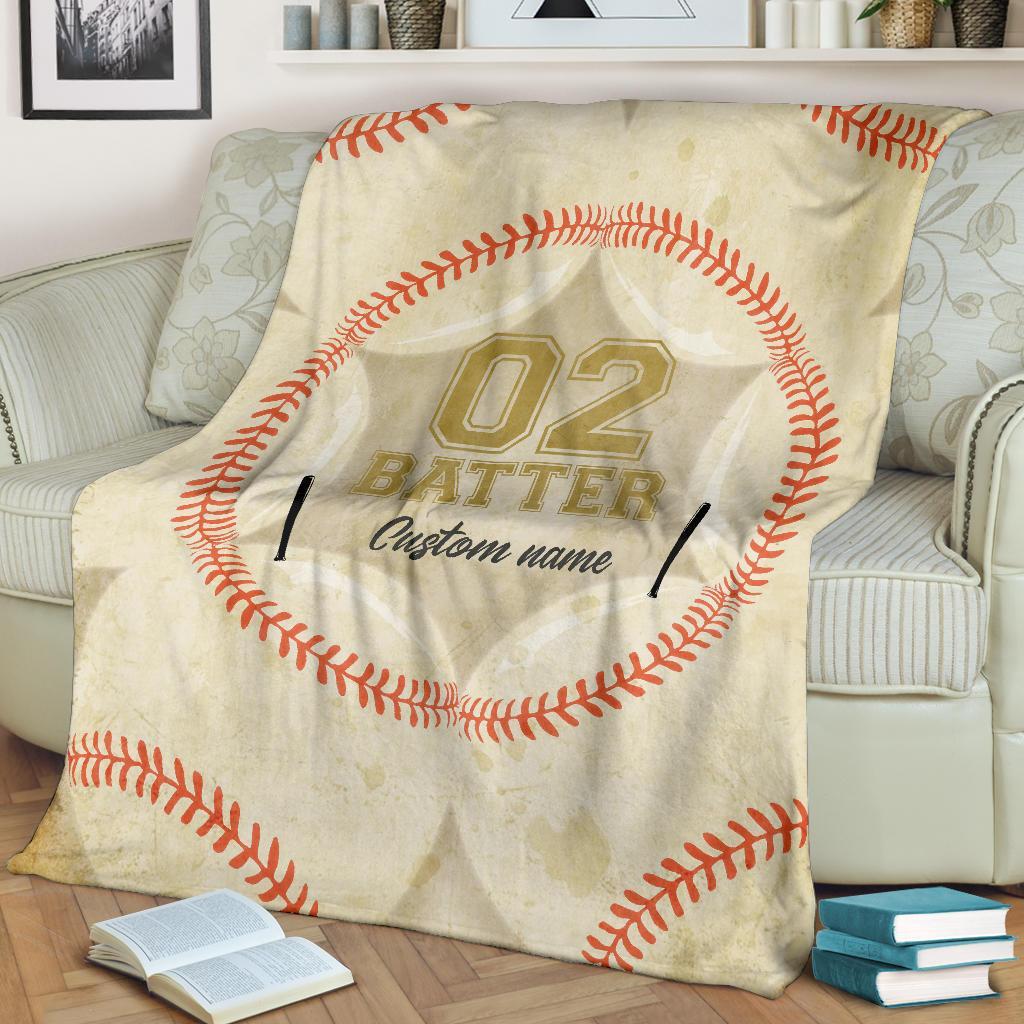 litzzy Personalized Position Baseball Fleece Blanket - Lath0712201 Quilt Blanket   