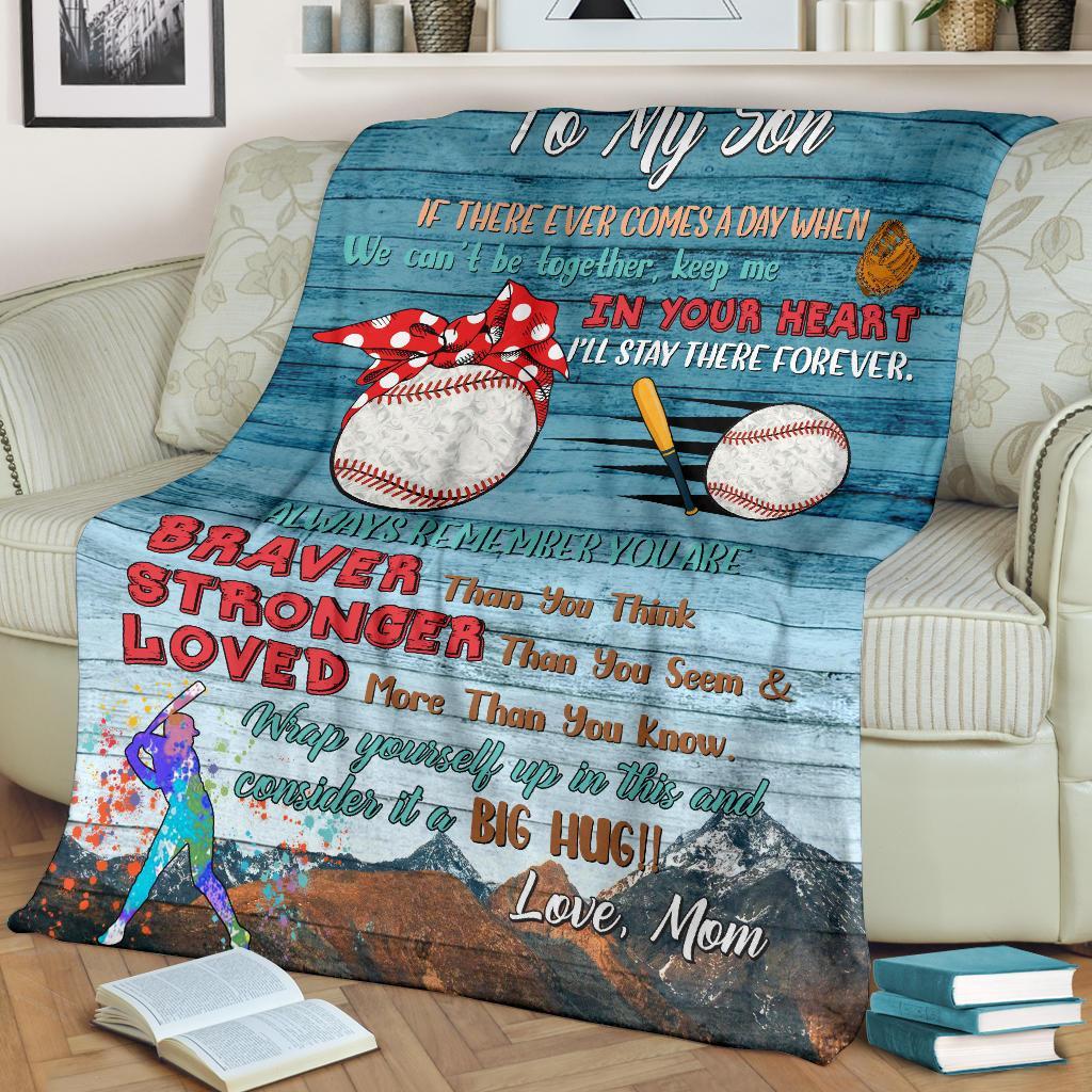 litzzy Personalied Baseball Consider It A Big Hug Fleece Blanket - Nh070820Oh Quilt Blanket   