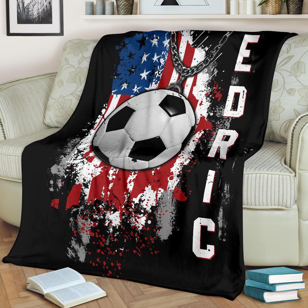 litzzy Personalized Sport Us Flag Fleece Blanket - Lath1011201 Quilt Blanket   