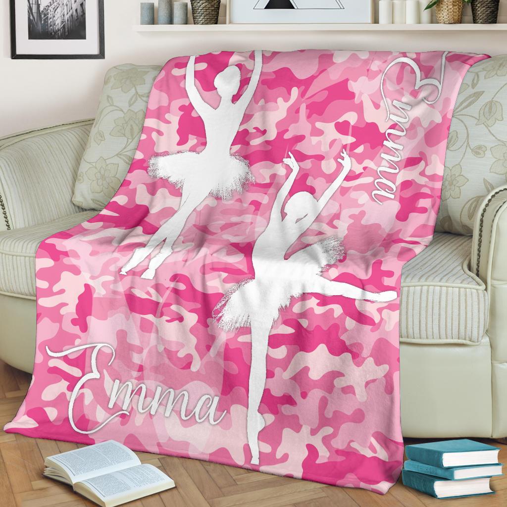 litzzy Personalized Ballet Fleece Blanket - Latg2311201 Quilt Blanket   
