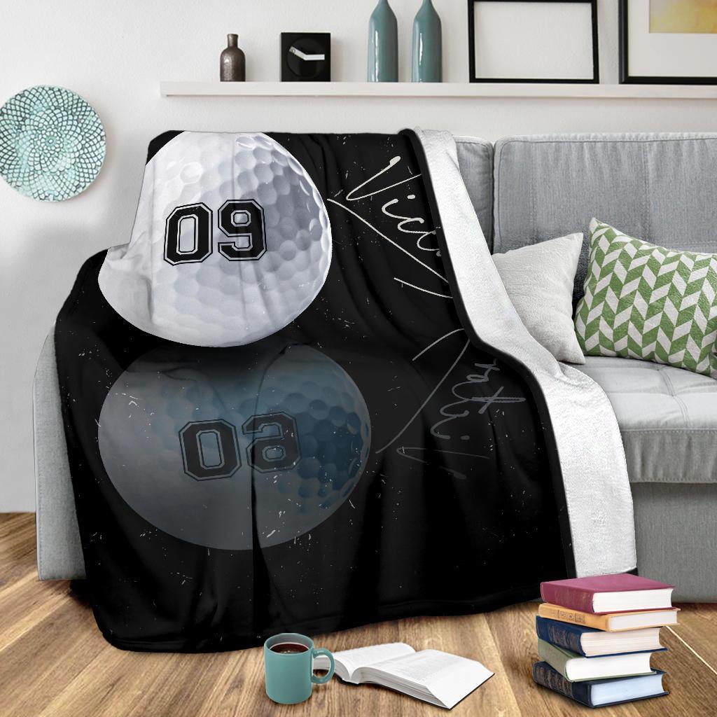 litzzy Personalized Sport Reflection Fleece Blanket - Lath1611201 Quilt Blanket GOLF 50 x 60 