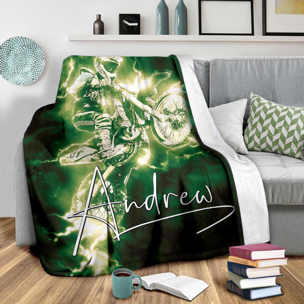 litzzy Personalized Motorcycle Fleece Blanket - Lath1311204 Quilt Blanket   