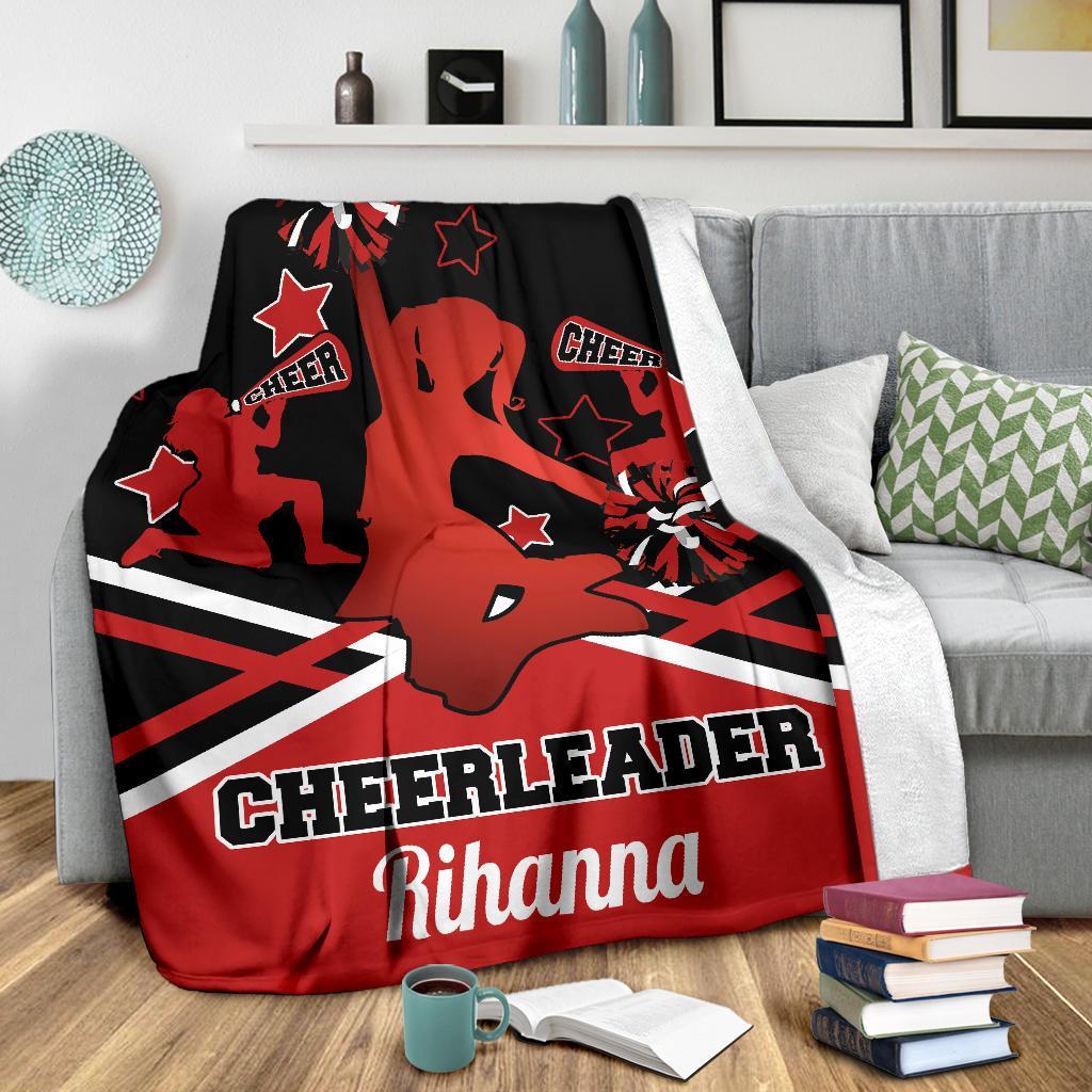 litzzy Personalized Cheerleader Colorful Fleece Blanket - Latg2011201 Quilt Blanket   