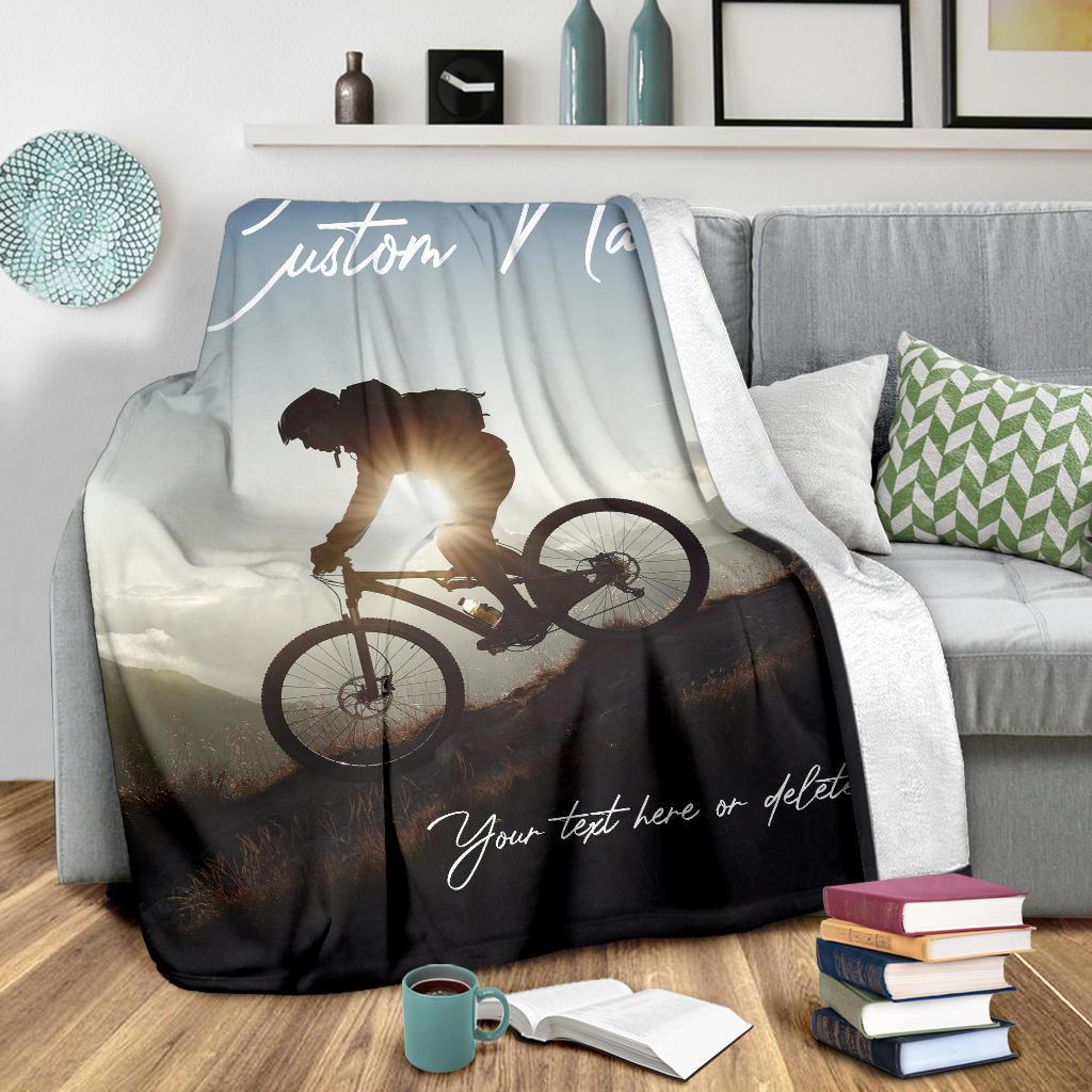 litzzy Personalized Cycling Fleece Blanket - Lath0212203 Quilt Blanket   