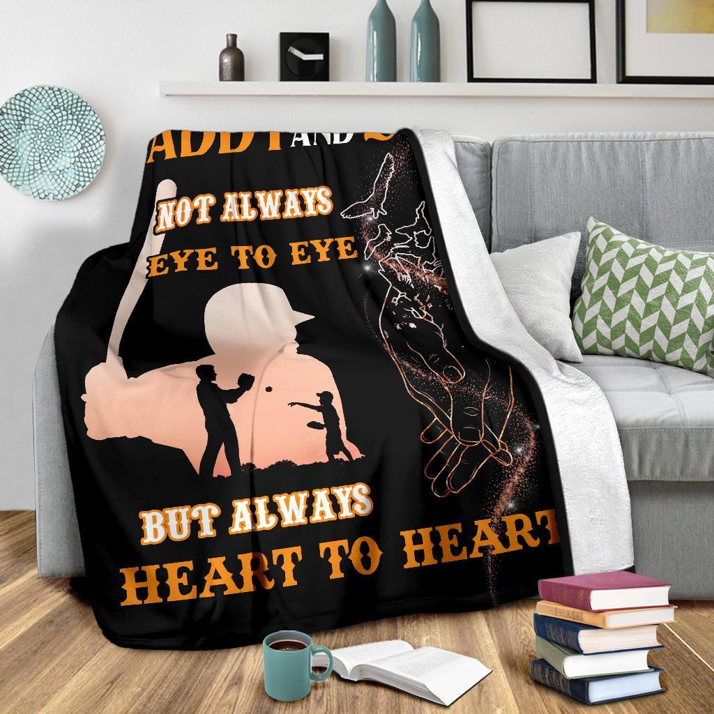 litzzy Baseball Daddy And Son Fleece Blanket - Laci071220 Quilt Blanket   