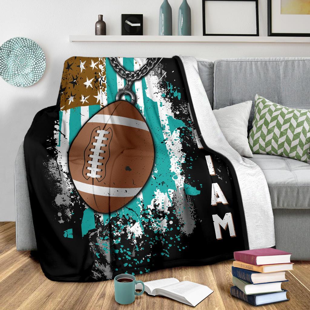 litzzy Personalized Sport Us Flag Fleece Blanket - Lath1011201 Quilt Blanket   