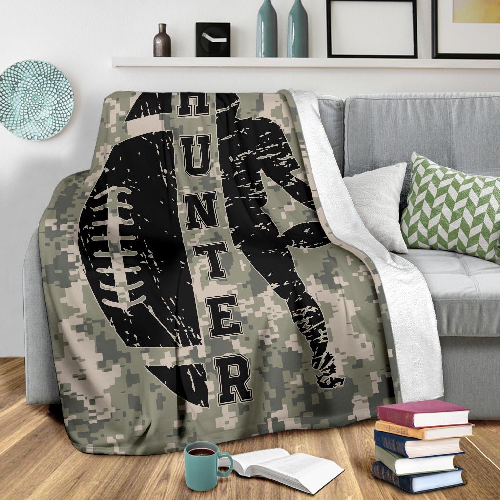 litzzy Personalized Football Player Fleece Blanket - Nh0911203 Quilt Blanket   